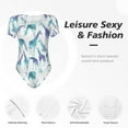 thumbnail image 6 of Uemuo Cool Giraffe Pattern Women's One Piece Short Sleeve Swimsuit Rash Guard Surfing Modest Quick-drying Swimsuit Beach Essentials-XX-Large, 6 of 9