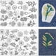 thumbnail image 1 of Paquete de 50 láminas estabilizadoras de bordado solubles en agua con estampados florales - Tamaño A4, lavables y desprendibles, para coser a mano y bordar a máquina., 1 of 1