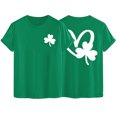 thumbnail image 1 of AherBiu Hauts de la Saint-Patrick pour Femmes Manches Courtes Imprimés Décontractés Basiques, 1 of 7