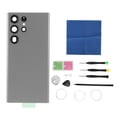 thumbnail image 1 of Funda de reemplazo de vidrio trasero con kit de herramientas de reparación adhesivas para lente de cámara preinstaladas para Samsung Galaxy S23 Ultra gris, 1 of 10