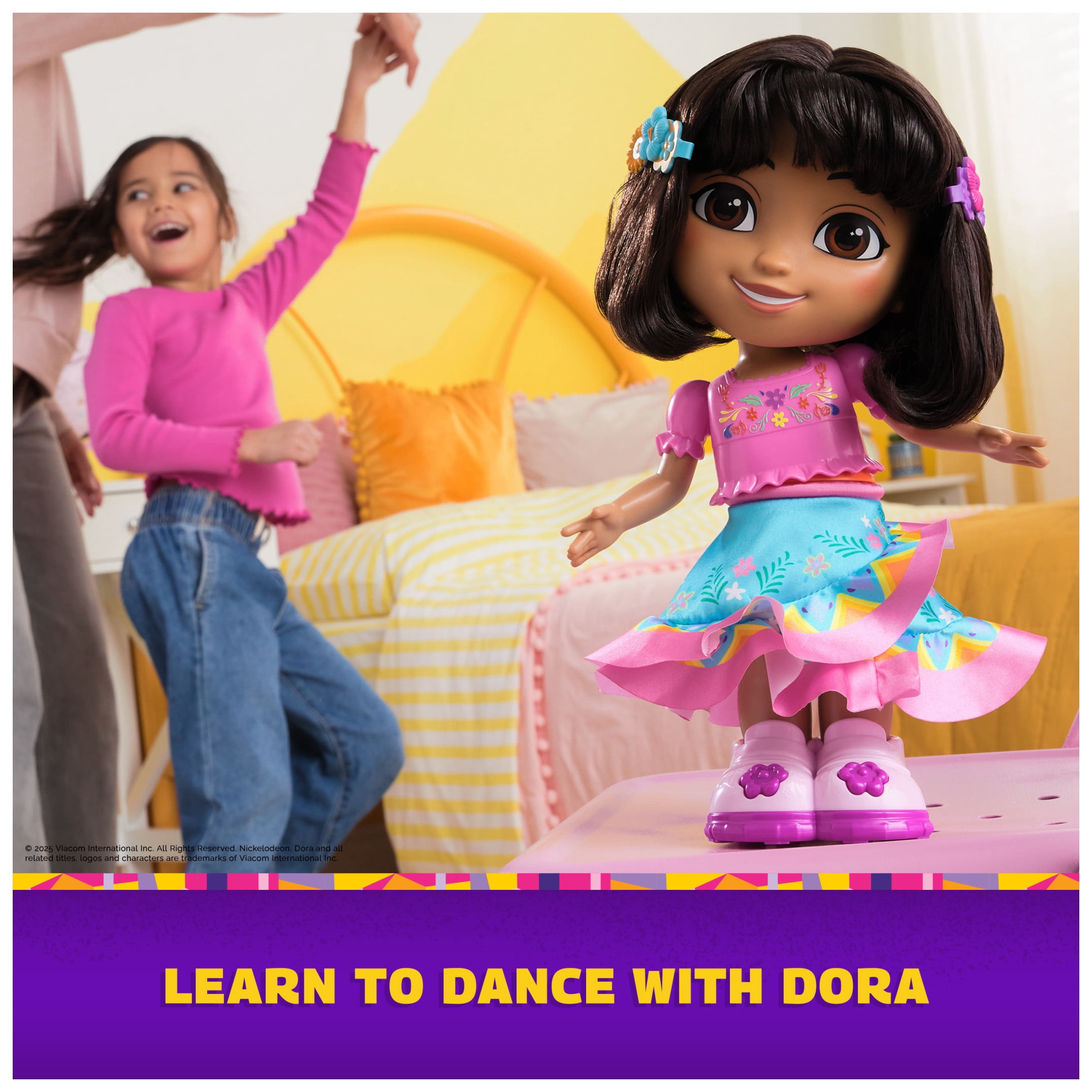 Dora the Explorer, Dance with Me Dora, Interactive Dancing Doll with Music & Bilingual Phrases for Kids 3 and up