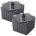 thumbnail image 2 of 2pcs Makeup Sponge Pad Organizer Acrylic Diamond Grain Vanity Countertop Jar, 2 of 8