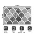 thumbnail image 5 of Bohemian Retro Floral Non-Slip Entryway Door Mat,Boho Indoor Decor Durable Low Plush Door Mat,Washable Welcome Rug for Patio Hallway Home Decor 20x32 Inches, 5 of 7