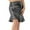 Black, variant on EDFBUYKRS Female Skirts High Waisted Skirt with Slit for Women Women's Glossy Short Skirt with Ruffled Edges and Half Length Skirt