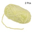 thumbnail image 3 of Uxcell 2Pcs Velvet Yarn Chenille Yarn 2x100g/7.1oz 174 Yards Total Length Super Bulky Polyester Soft Blanket Yarn Light Yellow, 3 of 7