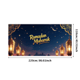 thumbnail image 3 of LUUFILx Ramadan Mubarak Banner Festive Decoration Islamic Background Ramadan Celebration Backdrop Eid Mubarak Party Supplies Lantern Design Indoor Outdoor Event Decor, 3 of 9