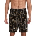thumbnail image 1 of Balery Keys Pantalones cortos de pijama de punto de algodón para hombre con cinturilla y bolsillos-X-Large, 1 of 6