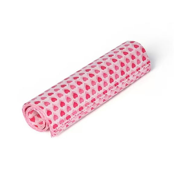 50pcs Heart Printed Disposable Wax Paper Sheets - Oilproof Baking Parchment for Cake, Bread, Burger, Fries, Food Packaging, Decorative Liner, 50 Count