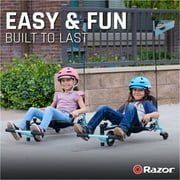Crazy Cart Shuffle by Razor, Kid-Powered Drifting Go-Kart, Ride-on for Ages 4+, Adjustable Frame