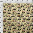 thumbnail image 3 of oneOone Cotton Jersey Medium Yellow Fabric Truck Craft Projects Decor Fabric Printed By The Yard 58 Inch Wide, 3 of 5
