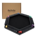thumbnail image 2 of Pacific Shore Games Shut The Box Game 6 jugadores - Juego de mesa de madera pintada en negro Juegos de mesa para adultos Juegos de bar Juego de dados portátil para 1-6 jugadores Juegos clásicos, 2 of 7