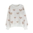 thumbnail image 5 of Women Sweaters Crewneck Cute Heart Valentine's Day Long Sleeve Knitted Sweaters Winter Pullover Sweaters Alsol Lamesa, 5 of 6
