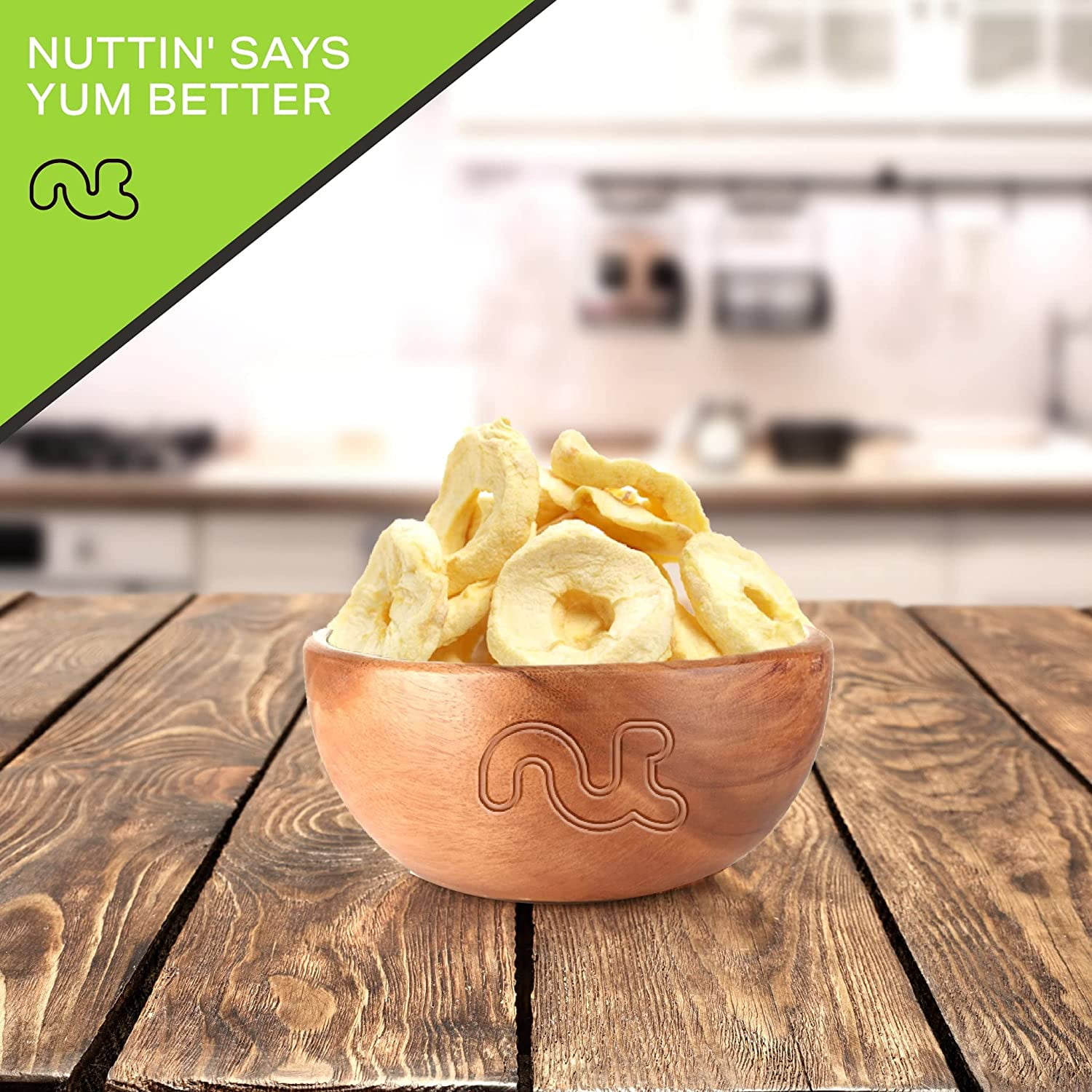 Nut Cravings Sun Dried Apple Rings: Slices, Unsweetened and All Natural (48oz - 3lbs)