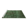 thumbnail image 2 of Ahgly Company Machine Washable Indoor Rectangle Oriental Turquoise Blue Modern Area Rugs, 7' x 9', 2 of 4