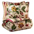 thumbnail image 4 of Waverly Laurel Springs Ensemble de Literie Réversible 3 Pcs Floral de Ferme Moderne, Très Grand, Parchemin, 4 of 5
