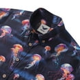 thumbnail image 2 of YIUME Men's Hawaiian Shirt Luminescent Dreams Print Cotton Button-down Short Sleeve Aloha Shirt, 2 of 8