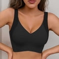 thumbnail image 3 of Alun Push up Seamless Bras for Women Wireless Supportive Anti-Sagging No Underwire Plunge Bra Fashion Texture Design Full Coverage Beauty Back Soft Comfort Bralettes Black XXXL, 3 of 4