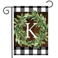 thumbnail image 2 of Briarwood Lane Wreath Monogram K Garden Flag, 2 of 4