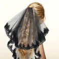 thumbnail image 3 of EeaseCA 1 Pce Voile de Mariage Rétro en Maille Accessoire de Photographie, 3 of 7