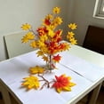 thumbnail image 4 of Qocolcyl Small Artificial Orange Maple Leaf Tree,Fall Halloween Harvest Front Porch Tabletop Decor,Farmhouse Outdoor Entryway Patio Thanksgiving Holiday Seasonal Ornament, 4 of 8