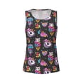 thumbnail image 4 of Xecao Rainbow Unicorn And Cat Icecream print women's scoop neck, loose-fit workout tank tops for the gym., 4 of 9