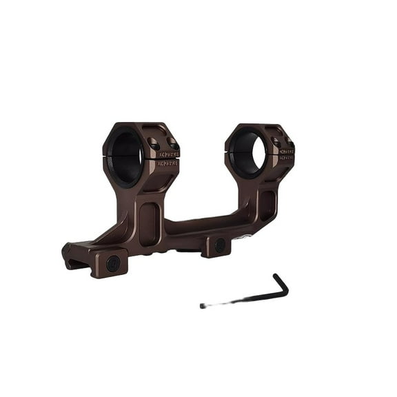 CNC Aluminum Optics Mount  Integrated Scope Holder 1.54"/1.93" Height, 25.4/30mm Tube Fit