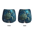 thumbnail image 3 of Daiia Artistic Turtle Earth Pattern Women's 2 in 1 Running Shorts - Lightweight Athletic Workout Gym Yoga Shorts Liner with Phone Pockets-X-Large, 3 of 7