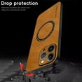thumbnail image 6 of Allytechgroup Magnetic Phone Case for iPhone 11 Pro Max, PU Leather Compatible with Magsafe Military-Grade Drop Protection iPhone 11 Pro Max Case Phone Bumper Case 2024, Brown, 6 of 9
