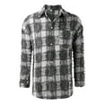 thumbnail image 4 of WILLBEST Men's Casual Button-Down Shirts Mens Fashion Casual Loose Fringe Lapel Plaid Long Sleeved Shirt, 4 of 5