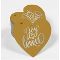 thumbnail image 2 of Inkdotpot Real Silver Foil Joy To The World Baby Shower Tags Favor Hang Paper Tags 50 Pieces, 2 of 8