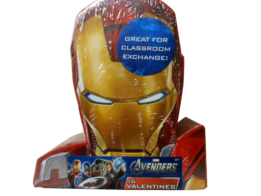 Kids valentine cards avengers superhero valentines black Valentines Day Cards 16 Pack - Marvel Avengers By Paper Magic Group