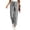 46#Black, variant on Casual Tapered Trousers for Women Vertical Stripes Elastic Drawstring High Rise Relaxed Fit Everyday Pants with Pockets
