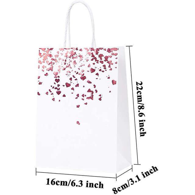 30 bolsas de papel de oro rosa bronceado, bolsas blancas, bolsas de fiesta de boda, oro rosa ShuxiuWang 8390614702547