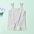 thumbnail image 4 of hengsof Girls Cute Ruffled Sleeveless Double Strap Tank Top, Daily Breathable Soft Layering Undershirt for 3-13 Years, 4 of 8