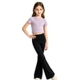 thumbnail image 2 of Angala Little Girls Yoga Pants Slim Fit Flared Leg Fall Casual Girls Dance Pants Size 5-6 Years Black, 2 of 4