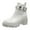 White, variant on Sparkly Rhinestones Platform Combat Boots for Women Fashion Bling Leather Chunky High Heel Dress Ankle Booties Fall Winter Black Size 6