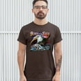 thumbnail image 3 of Tee Hunt Born to Be Free T-Shirt American Bald Eagle Biker Men's Tee, Brown, X-Large, 3 of 5