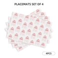 thumbnail image 2 of Placemats Set Of 4 / 6, Cute Light Pink Jellyfish Placemats For Dining Table Indoor/Outdoors Heat Resistant Washable Placemats 18" X 12", 2 of 8