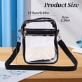 thumbnail image 3 of Clear Bag for Stadium Events, Clear Purses for Women Men, Transparent Crossbody Bag, See Through Sling Backpack, Belt Bag for Concerts Sports Festivals, Black, 3 of 4