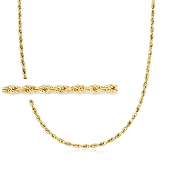 Ross-Simons 18kt Gold Over Sterling 3mm Rope-Chain Necklace, Women's, Adult