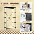 thumbnail image 4 of 4 Drawer Vertical Storage Dresser lovely romantic cute rabbits hearts stars grey with Wood Top Fabric Pull Drawers, 4 of 8