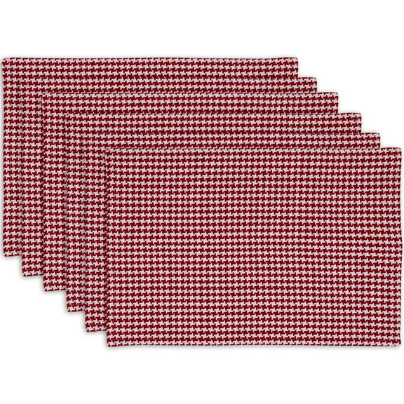 Tango Houndstooth Placemat Set, 13x19 inches, 6 Piece