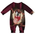 thumbnail image 2 of Looney Tunes Taz-Mania Baby Long Sleeve Footless, Infant Playsuit Romper Jumpsuits for Boys Girls, 2 of 8