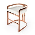 thumbnail image 3 of Butler Specialty Clarence Rose Gold & White Faux Leather Counter Stool, 3 of 7