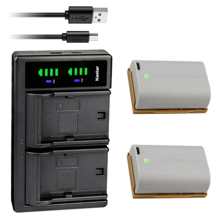 Kastar 2-Pack Battery and LTD2 USB Charger Compatible with Canon LP-EL Lithium-Ion Battery Pack Canon Speedlite EL‑1 Canon E-TTL / E-TTL II Cameras