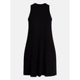 thumbnail image 5 of Time and Tru Women’s Sleeveless Knit Swing Dress, Sizes XS-XXXL, 5 of 5