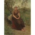 thumbnail image 2 of Ernst Witkamp 19x24 Black Ornate Framed Double Matted Museum Art Print Titled: Zandvoort Wife (1886), 2 of 5