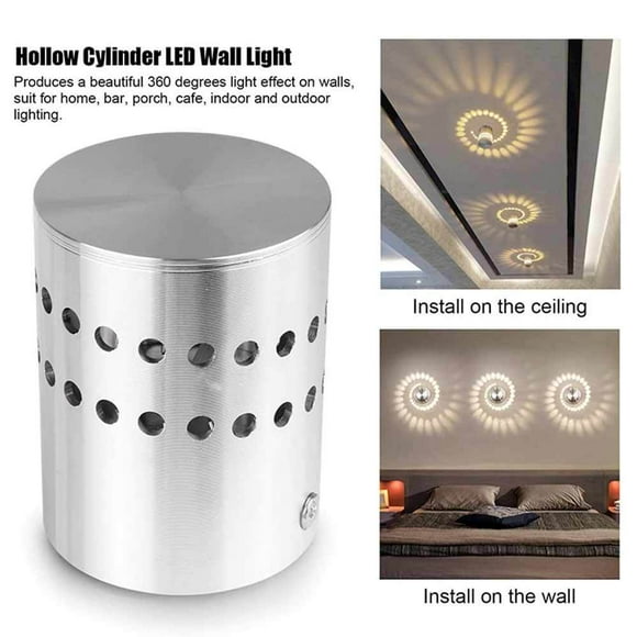 SHAR 3 Watt LED Spiral Wall Sconce, Aluminum Wall Sconce, Bathroom Sconce, Wall Sconce (Warm Light)
