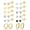 Gold, variant on 12 Pairs Flatback Stud Earrings for Women,Nickel & Lead Free Cartilage Earrings for Women,Hypoallergenic Earrings for Sensitive Ears Women,Silver