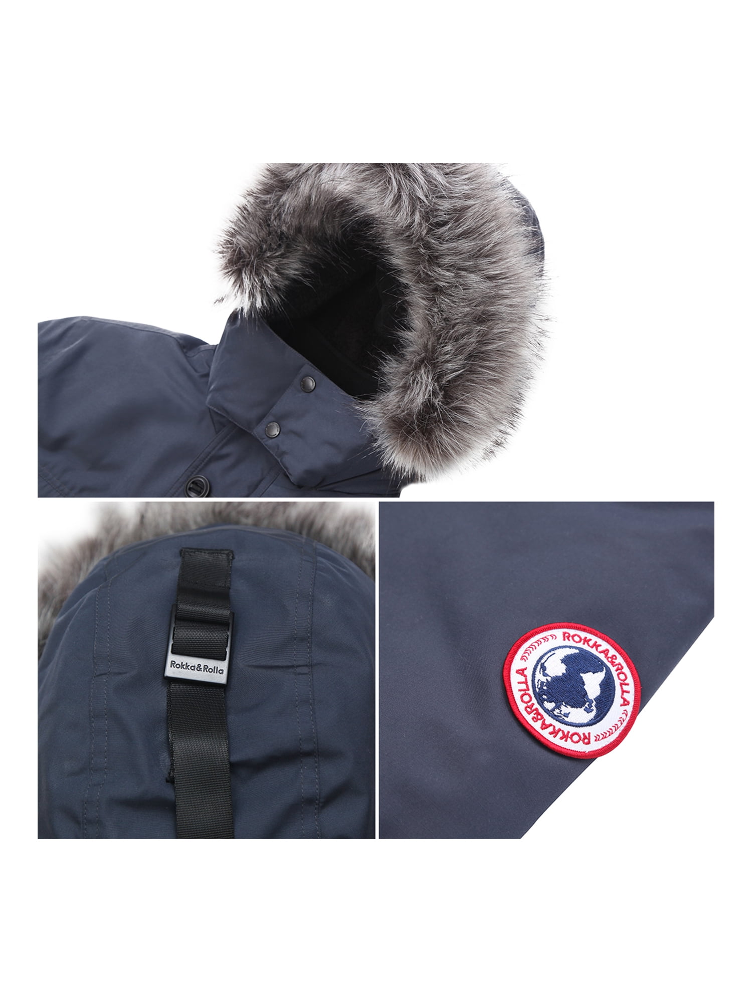 Rokka&Rolla Men's Water-Resistant Warm Parka Jacket Botswana